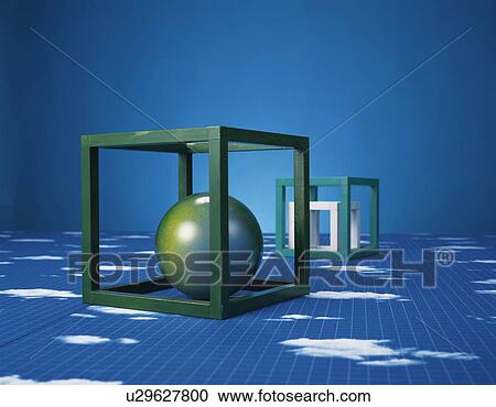 Spheres in cube frames View Large Photo Image Stock Image - Spheres in cube frames. Fotosearch