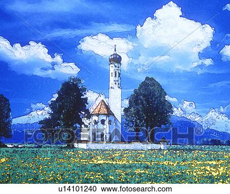 Stock Image - St Colomun Church, Germany. Fotosearch