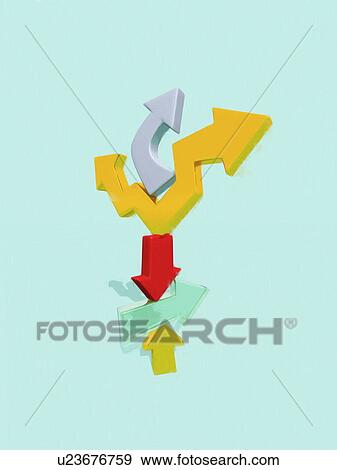 Stock Photo - Stack of arrows. Fotosearch