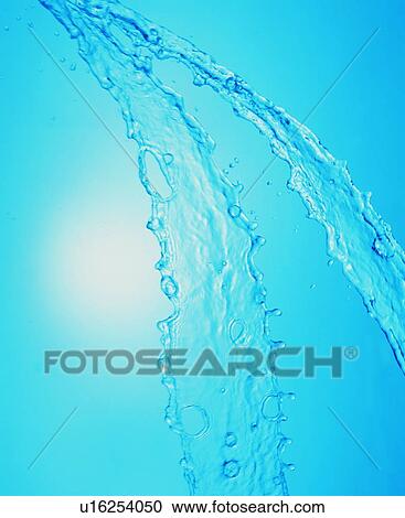 Stock Image - Stream of pouring water. Fotosearch