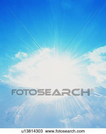 Sun shining brightly over snow View Large Photo Image Stock Image - Sun shining brightly over snow. Fotosearch