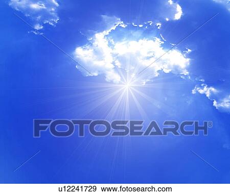 Stock Photo - Sun shining in the sky. Fotosearch