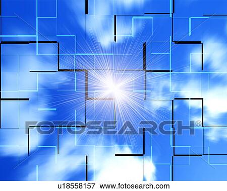 Stock Photo - Sun shining in the sky. Fotosearch