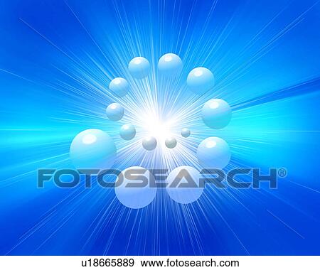 Stock Photo - Sunbeam and circles. Fotosearch