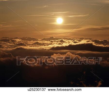 Sunrise Over Cloud Sea View Large Photo Image Stock Photo - Sunrise Over Cloud Sea. Fotosearch