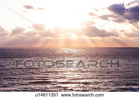 Stock Image - Sunset, Wakayama Prefecture, Honshu, Japan. Fotosearch