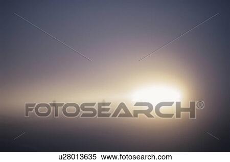 Stock Photography - Sunshine in thick fog. Nagano Prefecture, Japan. Fotosearch