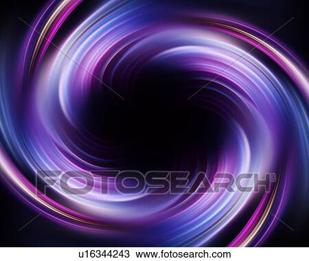Stock Image - Swirl of purple light. Fotosearch