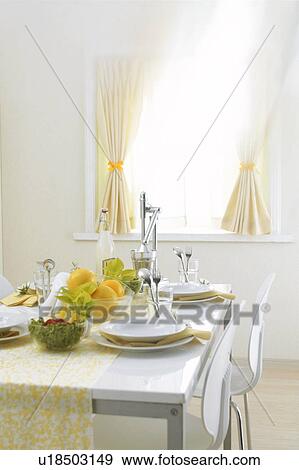 Stock Photo - Table arrangement in dining room. Fotosearch