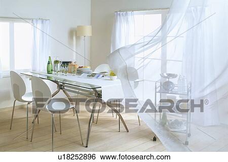 Stock Photograph - Table arrangement in dining room. Fotosearch