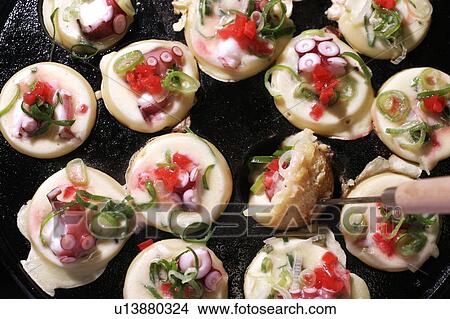 Picture - Takoyaki (octopus balls). Fotosearch