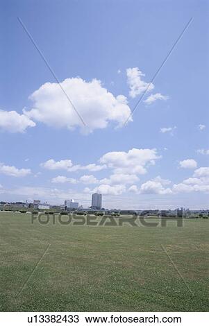 Stock Image - Tama River, Tokyo, Japan. Fotosearch