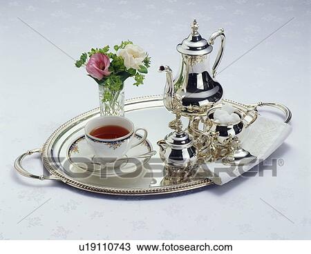 Stock Image - Tea set . Fotosearch