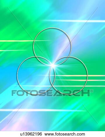 Stock Photograph - Three rings connected. Fotosearch