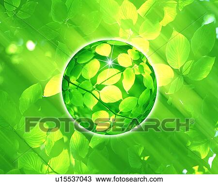 Stock Image - Tree branches in sphere. Fotosearch