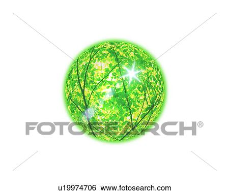 Stock Photograph - Tree branches in sphere. Fotosearch