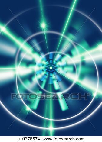 Picture - Tunnel of blue light. Fotosearch