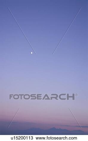 Stock Image - Twilight Sky. Nagano Prefecture, Japan. Fotosearch