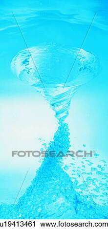Stock Image - Underwater whirlpool. Fotosearch