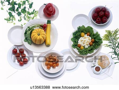 Stock Photo - Variety of food dishes. Fotosearch