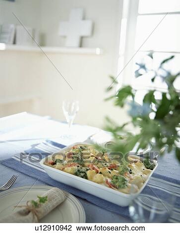 Stock Image - Vegetable gratin dish. Fotosearch
