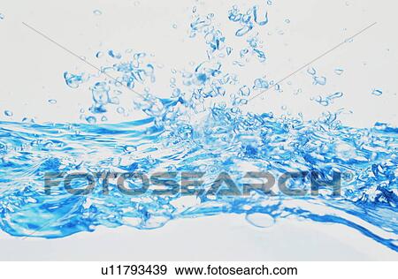 Stock Photo - Water drops on rippled surface. Fotosearch