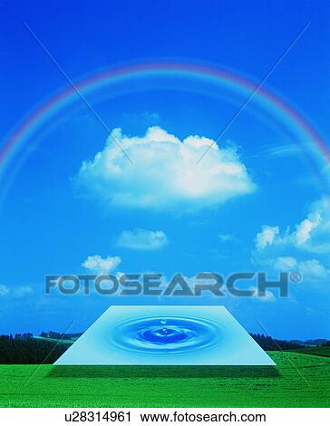 Water in quadrangle shape superimposed on a field View Large Photo Image Stock Image - Water in quadrangle shape superimposed on a field. Fotosearch