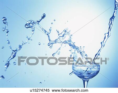 Water overflowing from glass View Large Photo Image Stock Photography - Water overflowing from glass. Fotosearch