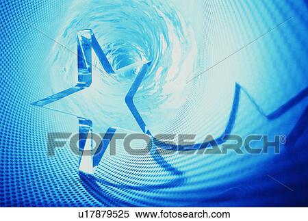 Stock Photography - Water seen through a star shape. Fotosearch