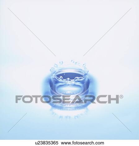 Stock Photography - Water splashing, close up, white background. Fotosearch