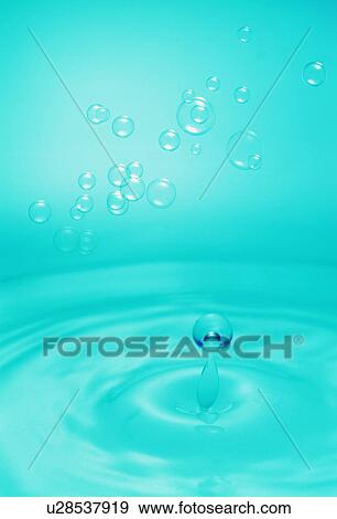 Waterdrop and bubbles View Large Photo Image Stock Photo - Waterdrop and bubbles. Fotosearch