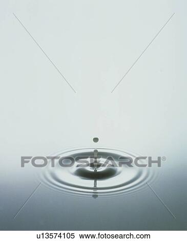 Waterdrop and ripples on water surface View Large Photo Image Stock Photography - Waterdrop and ripples on water surface. Fotosearch