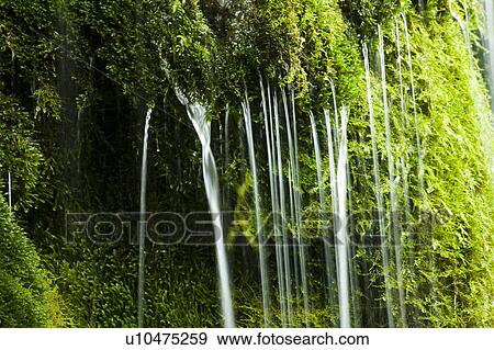 Stock Photo - Waterfall with moss in Ryujin, Norikura Plateau, Matsumoto, Nagano Prefecture, Japan. Fotosearch