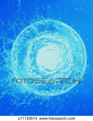 Picture - Whirlpool of water. Fotosearch