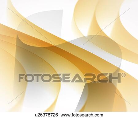 Stock Photograph - White and Brown Curved Line, Illustration. Fotosearch