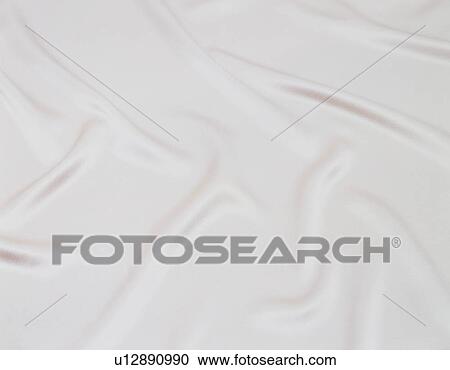 Stock Image - White fabric, close up, full frame. Fotosearch