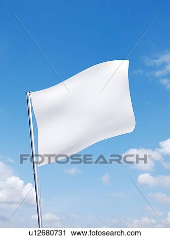 White flag waving in the sky View Large Photo Image Stock Image - White flag waving in the sky. Fotosearch