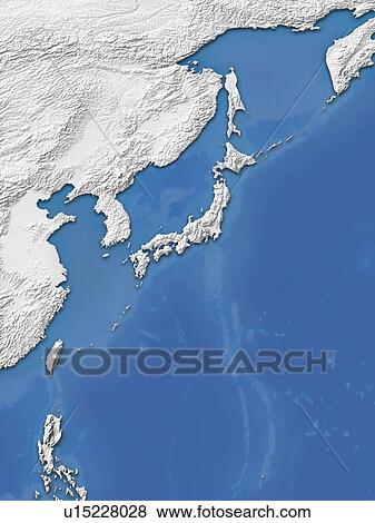 White map of Japan, blue background View Large Photo Image Stock Photo - White map of Japan, blue background. Fotosearch