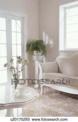 White room with sofa and plants View Large Photo Image Stock Image - White room with sofa and plants. Fotosearch