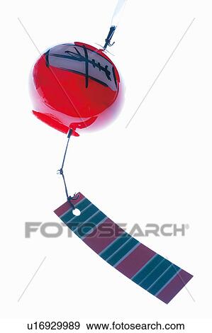 Stock Photo - Wind chime, white background. Fotosearch