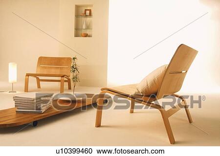 Wooden chairs and coffee table View Large Photo Image Stock Image - Wooden chairs and coffee table. Fotosearch