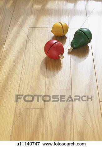 Wooden fruits on floor View Large Photo Image Stock Photo - Wooden fruits on floor. Fotosearch
