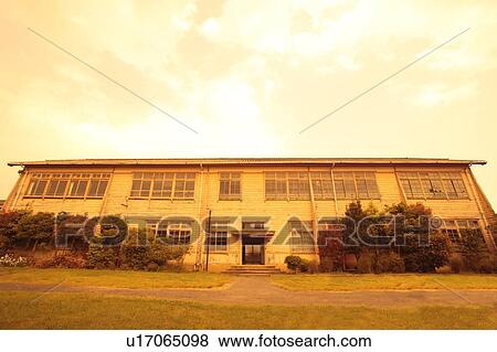 Stock Photo - Wooden School Building. Fotosearch