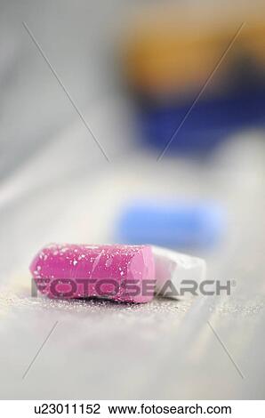 Stock Image - Worn-out chalk. Fotosearch