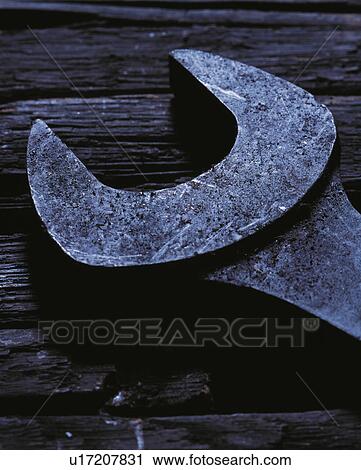 Wrench on wooden surface View Large Photo Image Stock Image - Wrench on wooden surface. Fotosearch