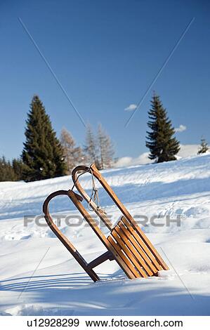 Stock Photo - Sleigh in snow. Fotosearch