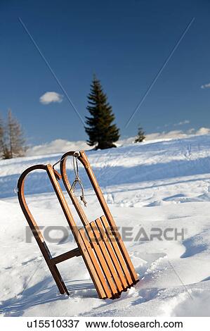 Stock Photo - Sleigh in snow. Fotosearch