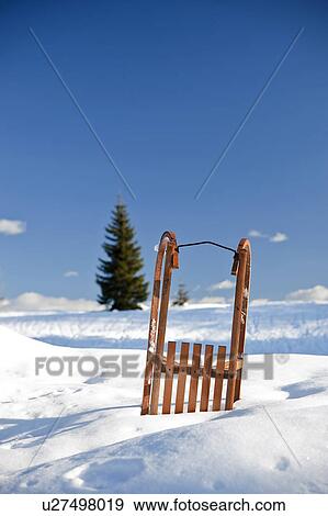 Stock Photo - Sleigh in snow. Fotosearch