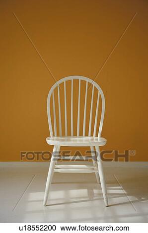 Stock Image - A white chair. Fotosearch