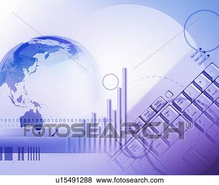 Stock Photo - Abstract illustration depicting global business technology. Fotosearch